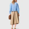 Embroidered shirt with pleated back Embroidered shirt with pleated back