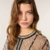 Embroidered tulle top Embroidered tulle top