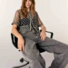 Embroidered tulle top Embroidered tulle top
