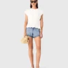Fitted pleated T-shirt Fitted pleated T-shirt