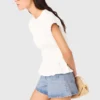 Fitted pleated T-shirt Fitted pleated T-shirt