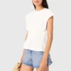 Fitted pleated T-shirt Fitted pleated T-shirt
