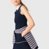 Flared dress with contrast trim Flared dress with contrast trim
