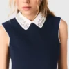 Flared dress with contrast trim Flared dress with contrast trim