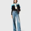 Flared jeans with chain Flared jeans with chain