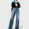 Flared jeans with chain Flared jeans with chain