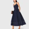 Flared midi dress