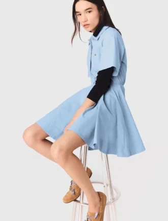 Flared shirt dress