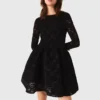 Flared velvet mini dress