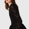 Flared velvet mini dress