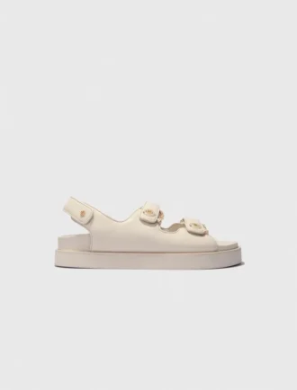 Flat leather sandals