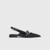 Flat leather strap slingbacks Flat leather strap slingbacks