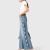 Floral embroidered wide-leg jeans Floral embroidered wide-leg jeans