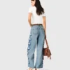 Floral embroidered wide-leg jeans Floral embroidered wide-leg jeans