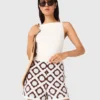 Floral-patterned crochet shorts Floral-patterned crochet shorts