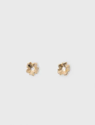 Flower stud earrings