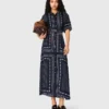 Flowy patterned maxi dress
