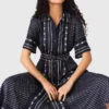 Flowy patterned maxi dress