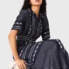 Flowy patterned maxi dress