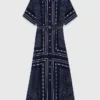 Flowy patterned maxi dress