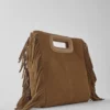 Fringed M bag in suede Fringed M bag in suede