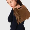 Fringed M bag in suede Fringed M bag in suede