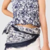 Fruit printed smocked top Fruit printed smocked top