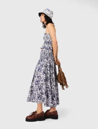 Fruit printed maxi skirt