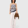 Fruit printed smocked top Fruit printed smocked top