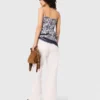 Fruit printed smocked top Fruit printed smocked top
