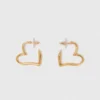 Gold-plated heart hoop earrings Gold-plated heart hoop earrings