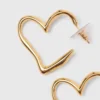 Gold-plated heart hoop earrings Gold-plated heart hoop earrings