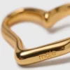 Gold-plated heart hoop earrings Gold-plated heart hoop earrings