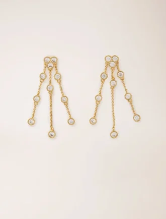 Gold-plated recycled brass earrings