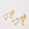 Gold-plated recycled brass earrings Gold-plated recycled brass earrings