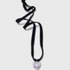Heart necklace with velvet cord Heart necklace with velvet cord