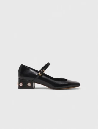 Heeled rhinestone Mary Janes