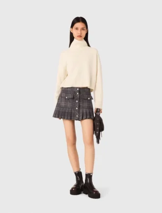High-neck cashmere sweater