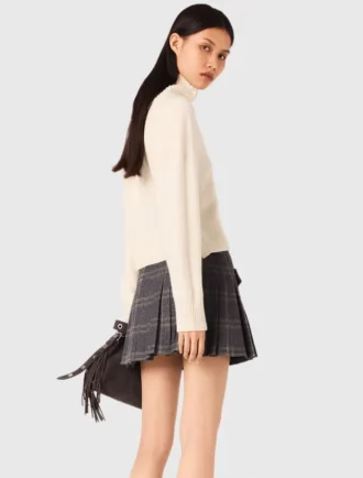 High-neck cashmere sweater
