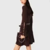 High-neck mini skater dress High-neck mini skater dress