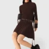 High-neck mini skater dress High-neck mini skater dress