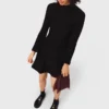 High-neck mini skater dress High-neck mini skater dress