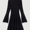 High-neck mini skater dress High-neck mini skater dress