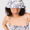 Reversible fruit print bucket hat