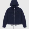Hooded windbreaker with rhinestones Hooded windbreaker with rhinestones