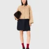Jacket with removable contrast collar