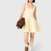 Jacquard knit short dress