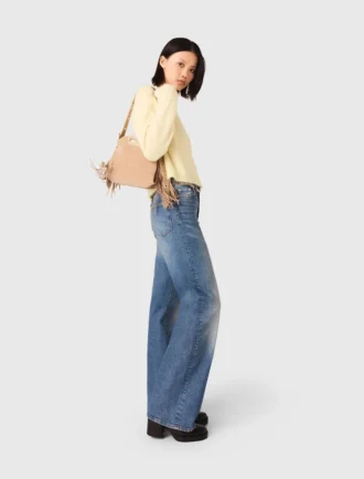Jeans with chain-link belt