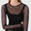 Jersey diamanté top Jersey diamanté top