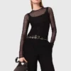 Jersey diamanté top Jersey diamanté top